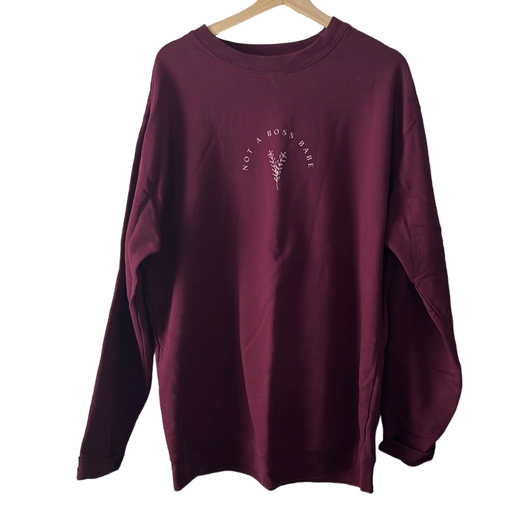 “Not a boss babe” crewneck